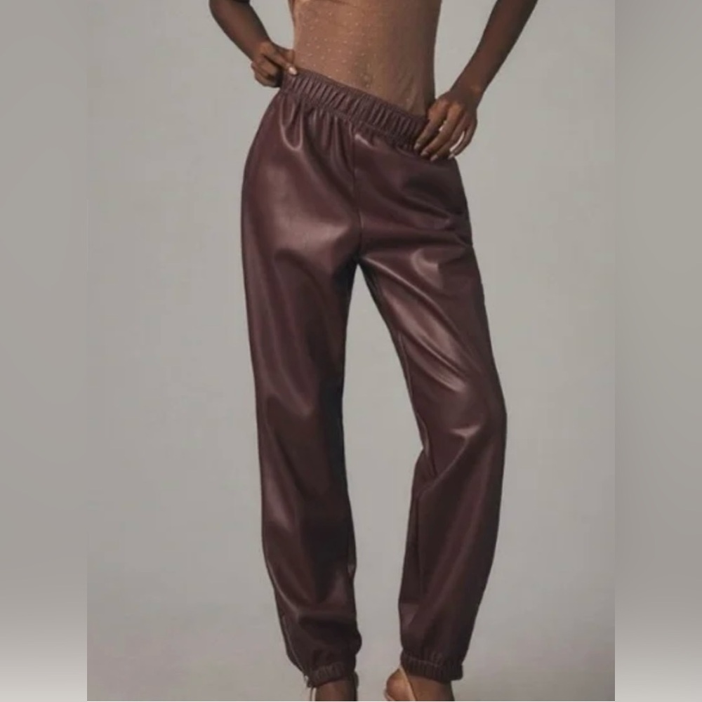 NWT Leather Joggers from Anthropologie
